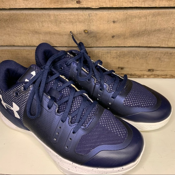Under Armour Block City Volleyball Shoe Navy White Size 8 - Picture 5 of 13